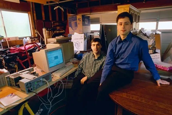 Larry Page and Sergey Brin, early Google
